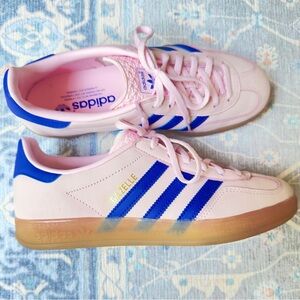Adidas Gazelle Pink with Blue Accents